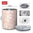 thumbnail image 4 of Floral 12oz Stainless Steel Coffee Mug – Double-Wall Insulated Cup with Spill-Resistant Lid, 360° Full-Print Design, Keeps Drinks Hot & Cold for Home, Office, Travel,Thanksgiving,Christmas, Spring, 4 of 5