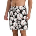 thumbnail image 2 of Goofa Cute Baseball Printed Mens Swim Trunks Summer Quick Dry Short Beach Swimwear Bathing Suits-3X-Large, 2 of 9