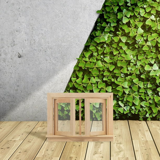 1/12 casa de muñecas marco de ventana de puerta en miniatura casa de muñecas sin pintar muebles de bricolaje