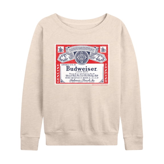 Budweiser - Budweiser Label - Women's French Terry Long Sleeve Pullover