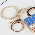 thumbnail image 3 of WHAMVOX Rhinestone Keyring American National Flag Keychain Purse Bag Pendant Decoration Creative Gift, 3 of 8