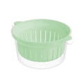 thumbnail image 1 of Basket, Clearance Kitchen Drain Rack, Fenull Drain Basket Double Layer Household Washing Fruits and Vegetables Hollow Storage Basin Kitchen Multifunctional Storage Basket, 1 of 9