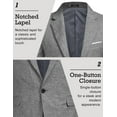 thumbnail image 3 of COOFANDY Men Suit Jacket Linen Slim Fit Sport Coat Business Fashion Daily Blazer, 3 of 6