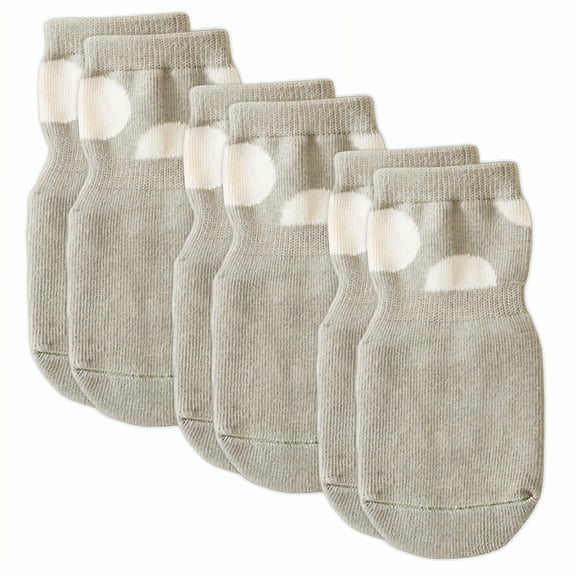 TELOLY 3Pairs Kids Socks,Anti-Slip Toddler Socks Non Slip Socks,0-1 Years Old Baby Girl Socks,Green,S