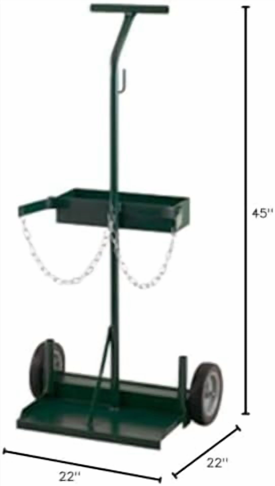 Harper Trucks 108-24 45-Inch High by 22-Inch Wide Welding Cylinder Hand Truck with 7-Inch Semi-Pneumatic Wheels