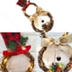 thumbnail image 3 of Adorno colgante de corona navideña, adornos navideños de corona de muñeco de nieve con decoración de luz LED, 3 of 5