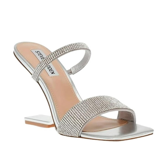 Steve Madden Women's Lotus R Sandal in Silver Size 6