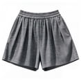 thumbnail image 6 of Biker Shorts Women New Women's Knit Shorts with Pockets, Flowy High Waist Wide Leg Shorts, Summer Soft Comfy Pajama Shorts Loungewear, 6 of 7