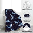 thumbnail image 6 of Kainsy Shark Flannel Fleece Throw Blanket - Lightweight & Warm Blanket for Couch, Sofa, Teenager Birthday Gifts, Travel Beach - Soft & Cozy Plush Blanket -(50"x60"), 6 of 8