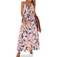 thumbnail image 1 of Lindo vestido de margaritas, elegante vestido largo con flores y tirantes, estilo bohemio, para playa, verano, cuello en V, ropa de gran tamaño, 1 of 7