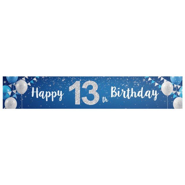 Decorative Birthday Banner Polyester Material Birthday Party Photography Backdrop for Teen Party Celebration Event Decor