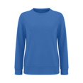 thumbnail image 6 of Endives Women's Long Sleeve Shirts Round Neck Womens Tops Solid Color Basic Tee T Shirts Streetwear Outerwear S-5XL Blue, 6 of 7