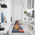 thumbnail image 4 of Yayeee Runner Rug for Bedroom 2'x6' Machine Washable Hallway Non Slip Mat, Art Flowers, 4 of 8