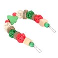 thumbnail image 1 of Parrots Chewing Toy Colorful Teeth Grinding Rattan Ball Wooden Christmas Bird Chew Toy For Hamster, 1 of 8