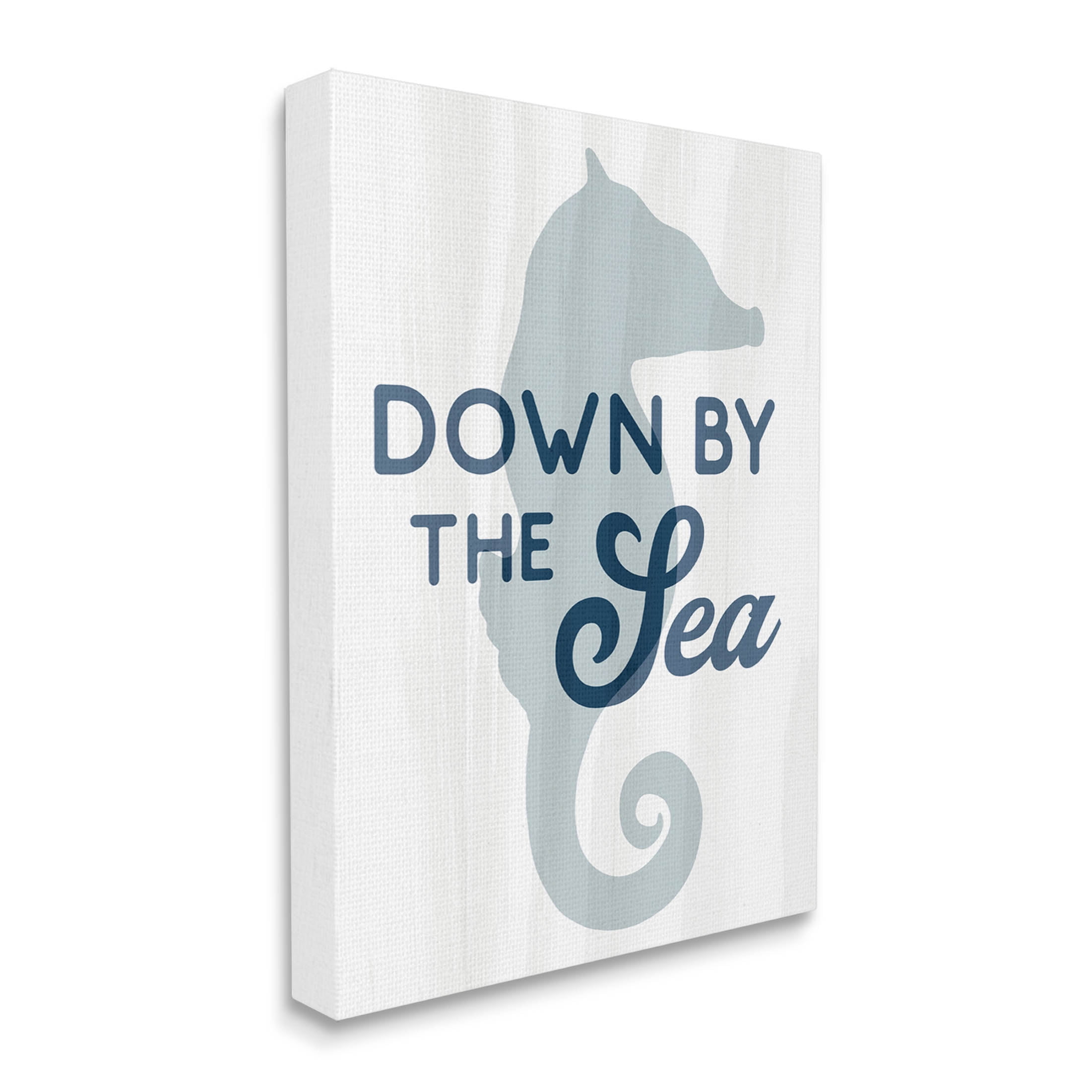 Stupell Industries Down By The Sea Seahorse Graphic Art Gallery Wrapped Canvas Print Wall Art, Design by Lil' Rue
