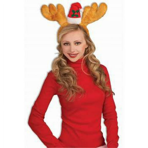 ANTLERS W/HAT HEADBAND BROWN