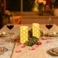 thumbnail image 6 of Skulls and Stars Pattern Flameless Candles 2 PCS with Remote Realistic Moving Flame LED Tapered Pillar Set for Home Decor, 6 of 7