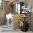 thumbnail image 5 of Home Zone Living 3-Tier Over the Toilet Bathroom Storage Organizer with Wide Stabilizing Base, Matte White, 5 of 8