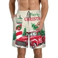 thumbnail image 2 of Uemuo Merry Christmas 1 Pattern Men's Swim Trunks Hawaiian Beach Bathing Suit Swimsuits Beach Quick-Dry Shorts with Pockets-Medium, 2 of 9