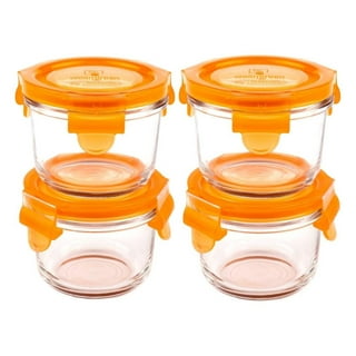 GoldArea 8 Pack Glass Baby Food Containers, 10 oz Baby Storage Containers  with Lids, Glass Baby Food Jars, Breast Milk Storage Containers for Fridge  –