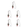 thumbnail image 1 of tssuouriy Crystal Pendulum Pendant for Divination Dowsing and Intuitive Pink Colorful 6.43x1.76cm 5Set, 1 of 6