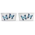 thumbnail image 2 of DEMDACO Butterfly Collection Watercolor Style Vibrant Cooking Baking Blue and White 8 Ounce Stoneware Ramekins, Set of 2, 2 of 6
