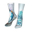 thumbnail image 6 of Gaeub Let's go Travel Print Sports Socks,No Heel Casual Mid-Tube Socks,Crew Socks for Women and Man For Trouser, Dress, Business, 6 of 7