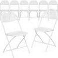 thumbnail image 3 of Emma + Oliver 8 Pack 650 lb. Capacity White Plastic Fan Back Folding Chair, 3 of 15
