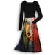 thumbnail image 4 of Vestido Retro Vestido de Manga Larga Para Mujer Vintage Floral Acampanado A-Line Swing Fiesta Informal Vestidos de Cuello Redondo Con Bolsillos Odeerbi ODB116436, 4 of 5