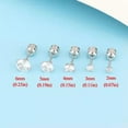 thumbnail image 3 of HOOUN Men Women Silver Titanium steel Round CZ Earrings Screw Back Ear Stud Jewelry -rose gold-6mm, 3 of 9