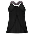 thumbnail image 6 of CYRBOKO Women's Backless Tank Tops, Vacation V-Neck Casual Sleeveless Spaghetti strap top Black Size 2XL, 6 of 8