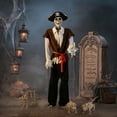 thumbnail image 6 of Yescom 5.4Ft Halloween Pirate Captain Skeleton Life Size Human Bone Movable Joints Outdoor Decor 2025, 6 of 9