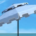 thumbnail image 5 of SAFAVIEH Zimmerman 9' Market Double Top Patio Umbrella, Baby Blue/White, 5 of 6