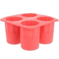 Qumonin 4 Cup Shape Silicone Shooter Ice Cube Glass Mold Maker Summer