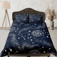 thumbnail image 1 of Galaxy Negro Funda Nórdica Starry Night Colcha, Dormitorio Ropa de cama con, 1 of 4