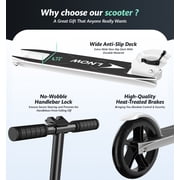 LNOW Foldable Kick Scooter-8 in Wheels for Kid, Teens & Adults, 4 Adjustable Levels, Max Load 240lbs,Lightweight