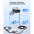 thumbnail image 3 of Cargador Ryaobwu USB-C de 45 W, paquete de 2 unidades para Samsung Galaxy S25 Ultra, 3 of 8