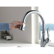 Delta Leland Single Handle Pull-Down Kitchen Faucet in Arctic Stainless 9178-AR-DST