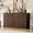 Walnut, variant on FURNIWAY Natural 6 Drawer Dresser for Bedroom, 55 Inch Wide Modern Chest of Drawers with Fluted Wood Front and Gold Metal Handles for Living Room Hallway