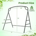 thumbnail image 3 of Gymax Swing Stand for Porch Heavy-Duty Metal Swing Frame w/ 2 Hanging Rings, 3 of 9