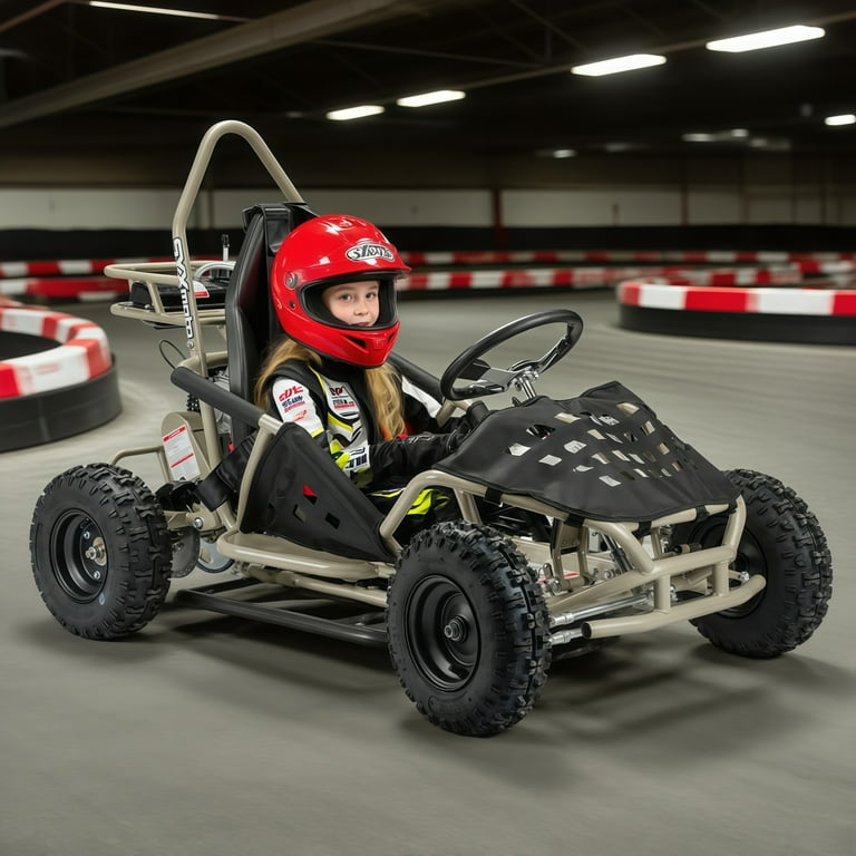 SYX MOTO Teens Go Kart, GK-49A 50cc 4 Stroke Gasoline Powered Kids
