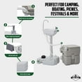 thumbnail image 5 of Hike Crew Portable Camping Sink & Toilet - 4.5 Gal Outdoor Sink & Travel Toilet W/5 gal Waste Tank, 5 of 8