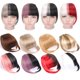 thumbnail image 2 of Nvzi Flequillo postizo, flequillo francés sintético con clip, flequillo falso con sienes, extensiones de cabello para mujer, flequillo curvo natural con clip para uso diario, F, 2 of 2