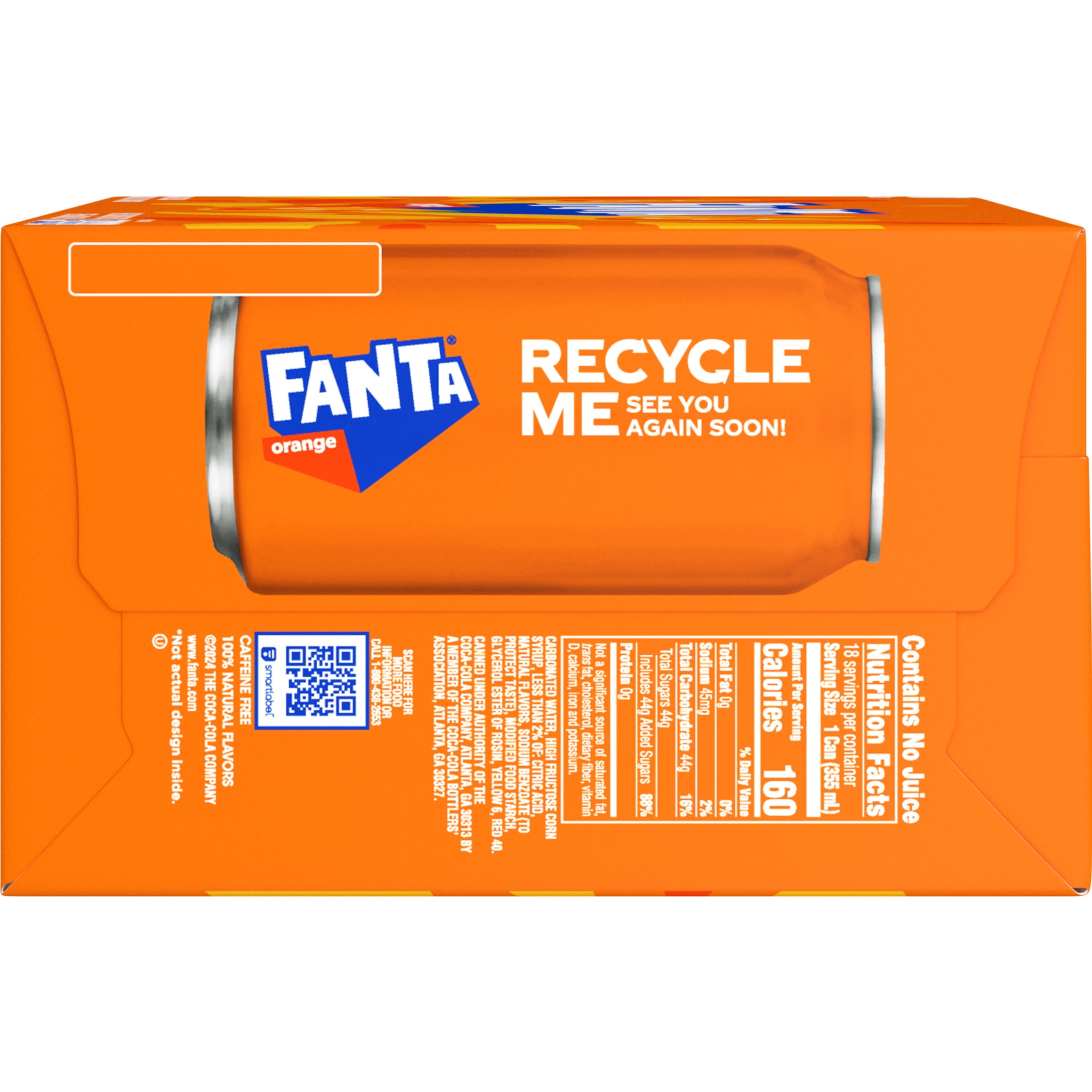 Fanta Orange Soda Pop, 12 fl oz, 18 Pack Cans