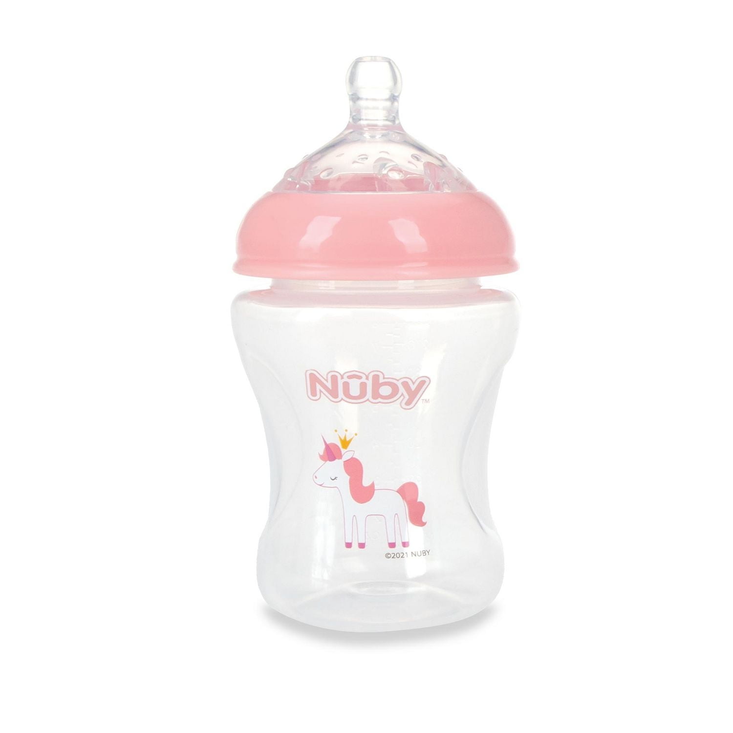 Biberons en plastiques à motif pour bébés de Nûby™ avec tétine physiologique 3 biberons; 8 oz/240 mL