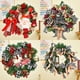 thumbnail image 3 of Corona de Navidad Flores Artificiales 38 cm Coronas de Navidad Corona de Chimenea de Navidad Decoración de Navidad para Interiores y Exteriores para Puerta Pared Ventana Chimenea Pared(4) ER, 3 of 3