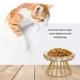 thumbnail image 2 of EeaseMX 1 juego de cuenco elevado creativo para gatos, comedero de cerámica para mascotas, cuenco para cachorros con soporte de hierro, 2 of 8