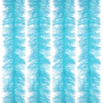 Uxcell 6.6Ft Feather Boa, 4 Pcs Artificial Fluffy Feather Boas Party Decorations for DIY Crafts, Wedding Costume, Christmas, Concert, Halloween, Home Decor, Sky Blue