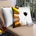 thumbnail image 1 of Ahgly Company Drinks Wine Outdoor Throw Pillow, 18 inch by 18 inch, 1 of 6