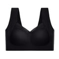 thumbnail image 4 of Stamzod Plus Size Bralettes for Women No Underwire Sports Bras Full Coverage Push Up Bra Seamless Wireless Bras for Women Black W XXXXXXXL, 4 of 8